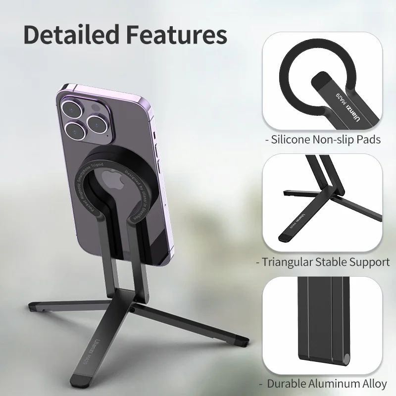 【人気商品】Ulanzi MagSafe用 自撮り棒 スマホ三脚 スマホホルダー 楽天市場】Ulanzi スマホ 三脚 MagSafe用 自撮り棒 スマホ