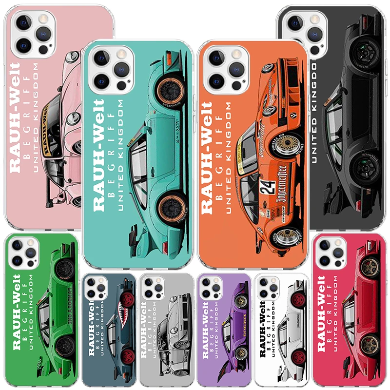 Sports Car Drift Rwb 911 964 933 Custodia Phnoe Per Iphone 11 12 13 Mini 14 15 Pro Max X Xs Xr 7 Plus 8 + Apple 6S Se 2020 Unique