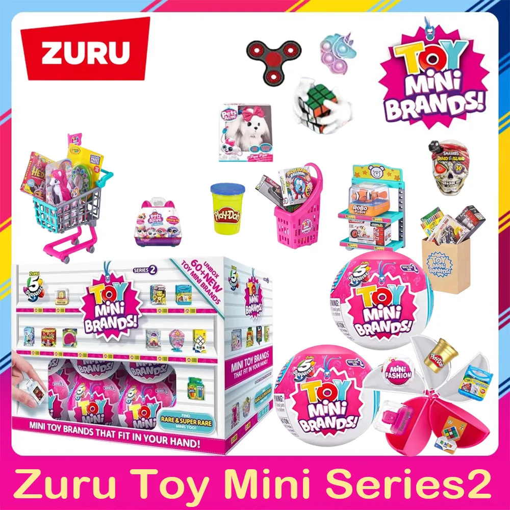 Zuru 5 Surprise Toy Mini Brands Supermarket Mini Brands Store 2 Toys Mystery Real Miniature Brands Collectibles offichal store