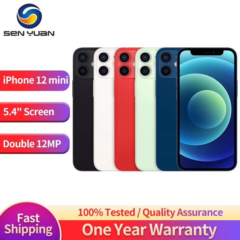 Apple iPhone 12 Mini 64GB 128GB 256GB ROM 4GB RAM 5.4" Genuine OLED A14 Face ID NFC Original 5G 98% New Unlocked Mobile Phone