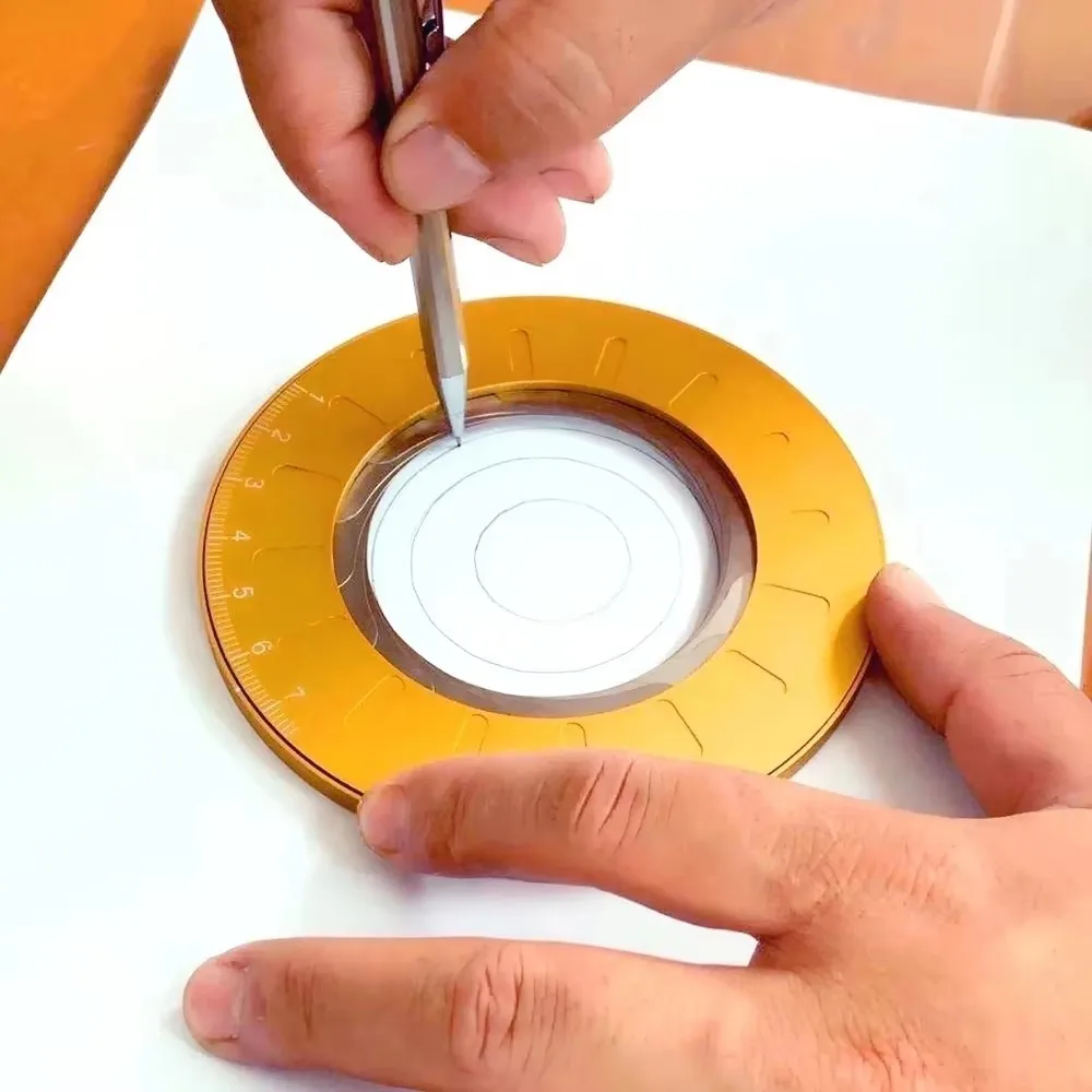 Adjustable Size Circular Ruler Professional Geometric Circular Ruler Stainless Steel Measuring Tools