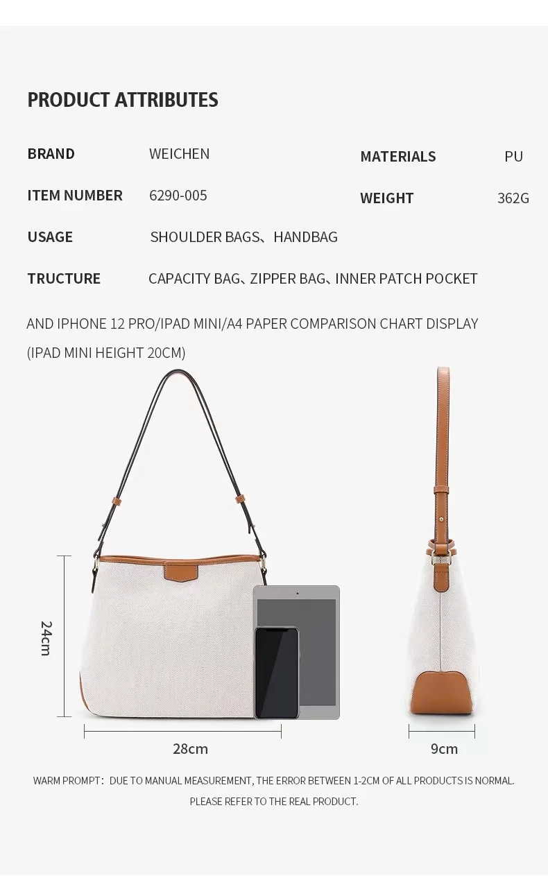 Ms tote bag new niche high-capacity contracted canvas shoulder alar female package