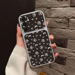 Elegant Leather Phone Case with Bow and Flower Design - Silicone Protective Cover with Lanyard - Galaxy S23 Ultra (EV13)