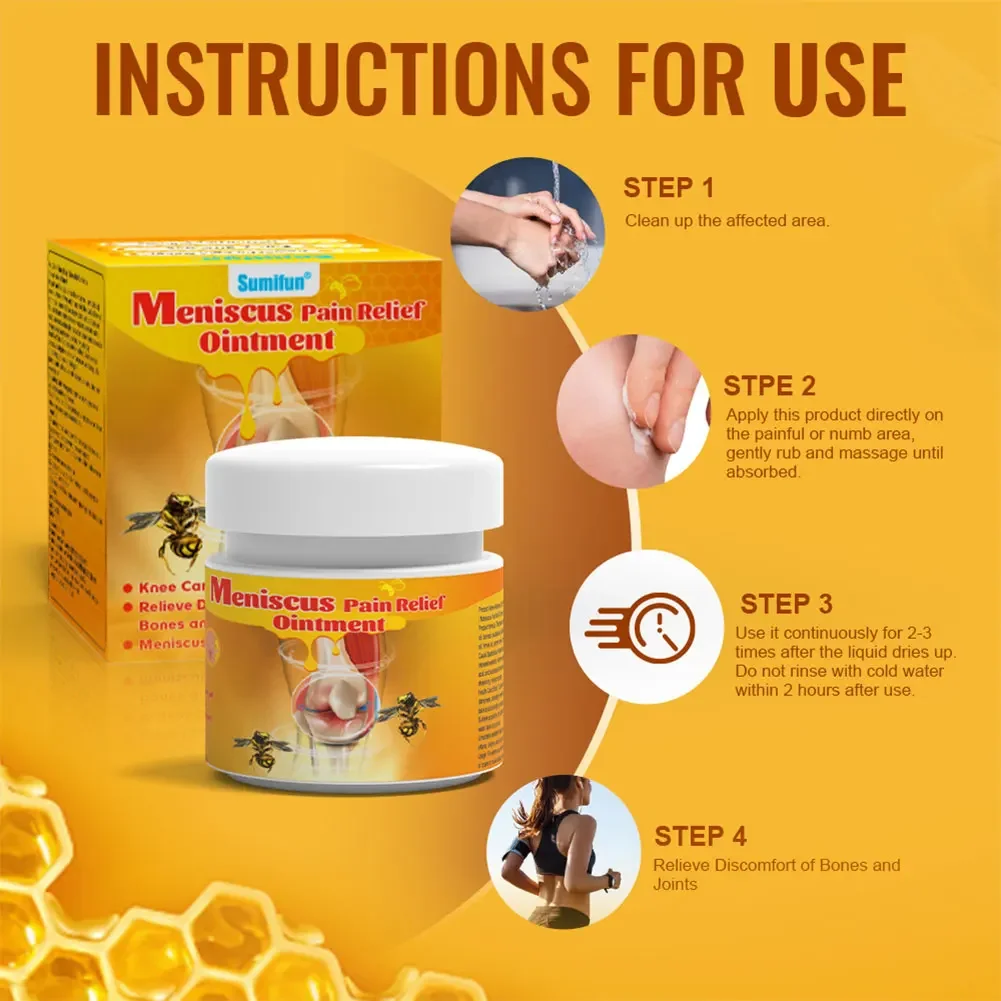 Bee Venom Pain Relief Cream Arthritis Joint Knee Analgesic Ointment Neck Lumbar Sciatica Synovial Meniscus Repair knee pain relief cream pain relief cream