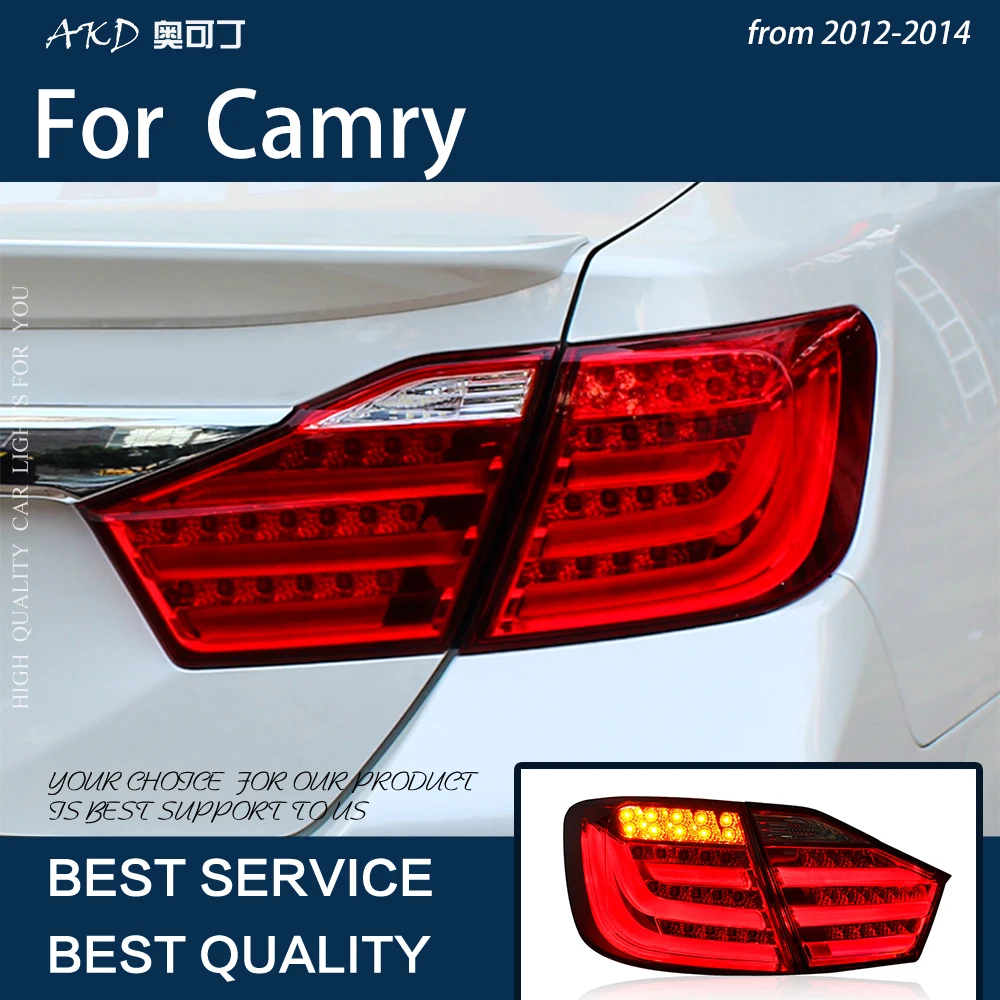 

Автомобильные фары для Camry 2012-2014 7-й светодиодный Автомобильный задний фонарь в сборе Модернизированный динамический задний фонарь подсветка инструмент Аксессуары Facelift