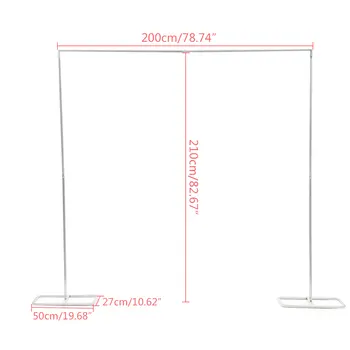 2*2.1m Wedding Arch Rectangle Large Size White Iron Wedding Arch Backdrop Stand Balloon Frame for Wedding Party Decor 4