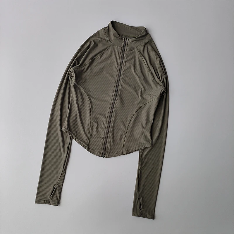 Women's Slim Fit Quick Dry Sports Jacket - Lightweight Yoga & Running Top