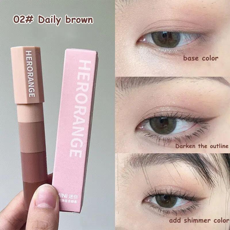 Multi-purpose Eyeshadow Crayon Pen 4 in 1 Eye Makeup HERORANGE Mini Small Cannonball Combination Eye Shadow Pencil eyeshadow stick,makeup pen,eyeshadow pen,eyeshadow pencil