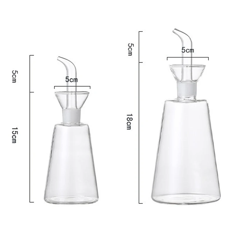 Nordic Glass Oil Pot, Seasoning Pot, Soy Sauce Bottle, Vinegar Pot, Household Kitchen Supplies, Leak-proof Oil Bottle, 1Pc