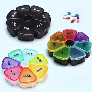 7-Day Round Travel Pill Box 1
