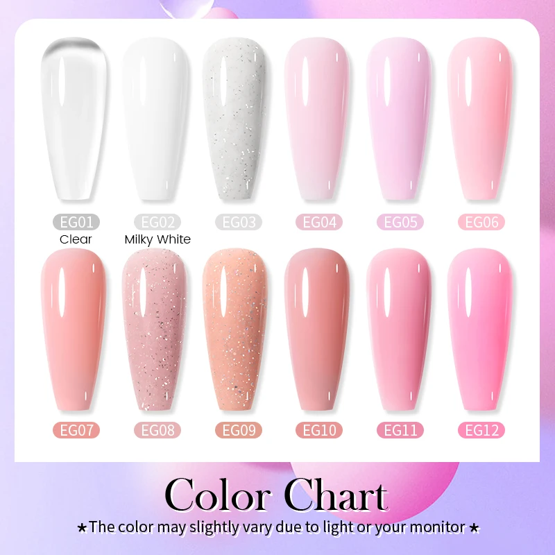 BORN PRETTY 225g Clear Non Stick Hand Solid Extension Nail Gel Polish Carving Flower Nail Art Building UV Gel Acrylic Varnish 6