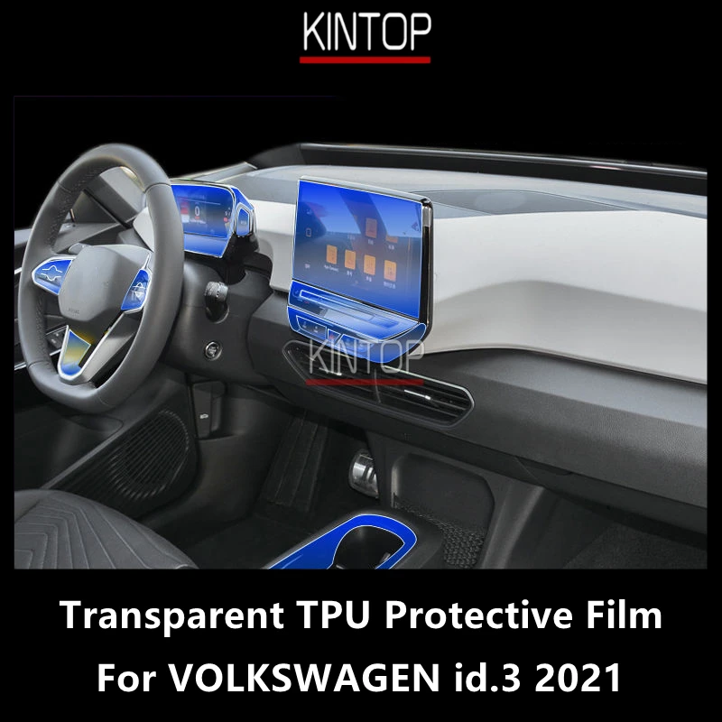 

For VOLKSWAGEN id.3 2021 Car Interior Center Console Transparent tpu Protective Film Anti-scratch Repair Film Accessories Refit