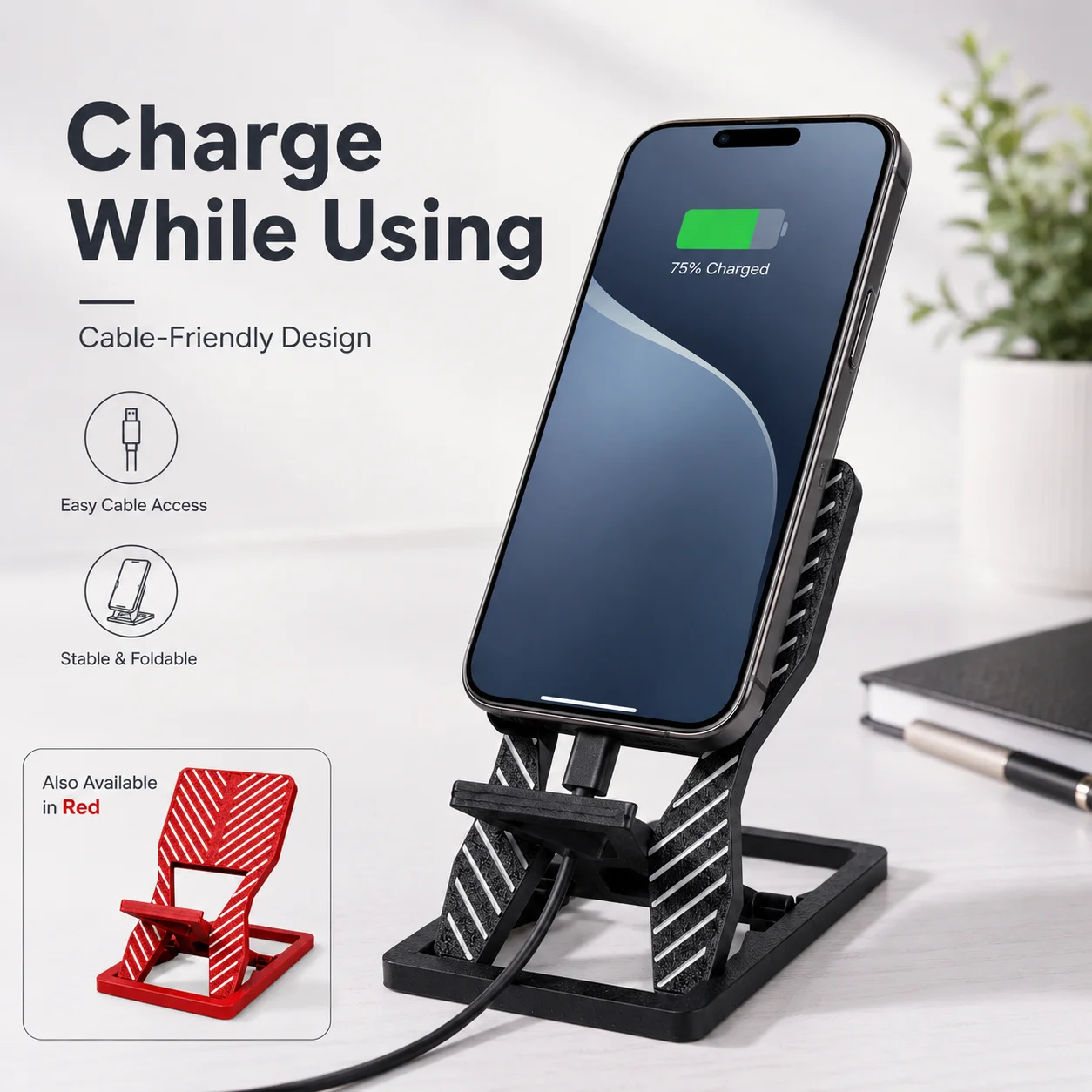 Foldable Portable Stand with Anti-Slip Support