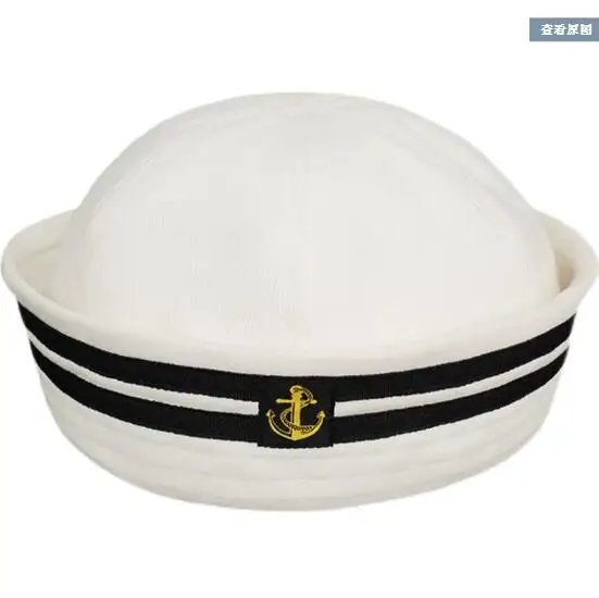 chapeau-de-marin-classique-a-double-raye-chapeau-retro-d'art-bleu-marine-original-a-l'etranger