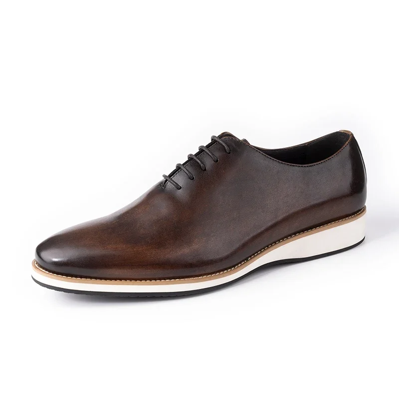 Casual Men Shoes Top Layer Genuine Cow Leather Business Sneakers Dress Luxury Handmade Free Shipping High Grade Brand  Men Shoes