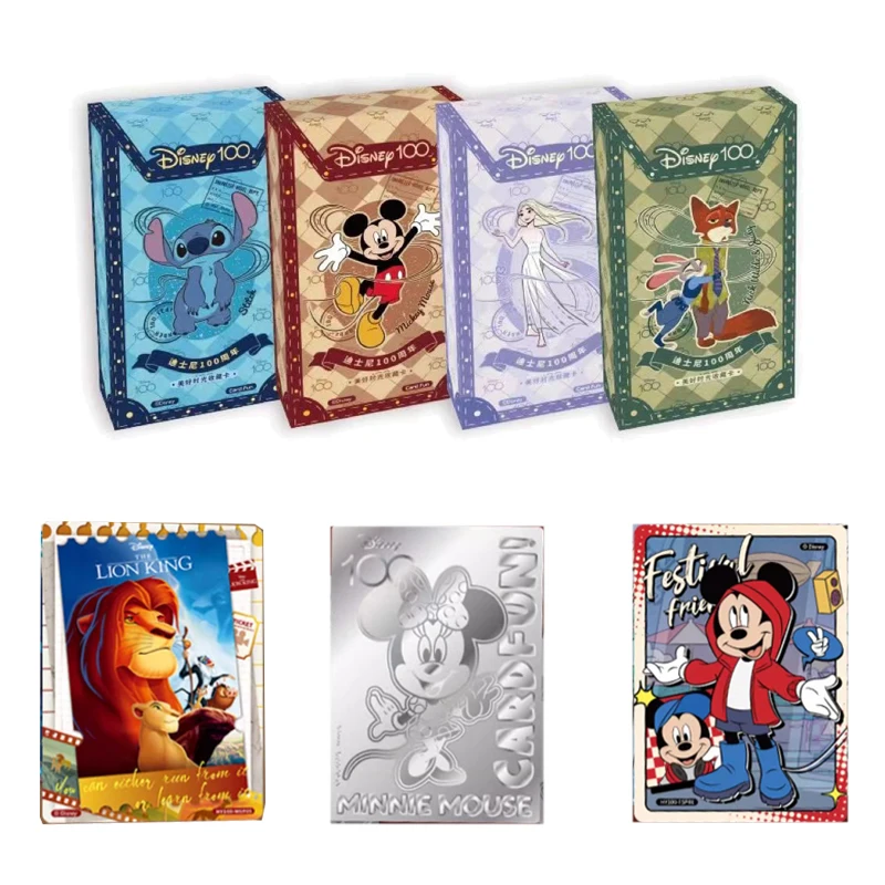 

Card Fun Disney Cards Collection Anime Peripherals Characters Lilo Stitch Zootopia Cards Box Paper Hobby Children's Gifts Toys