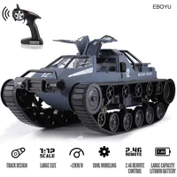 EBOYU 1203 RC Tank Car 1:12 Scale 2.4GHz Remote Control Rechargeable Drift Tank 360° Rotating Vehicle Gifts for Kids 1