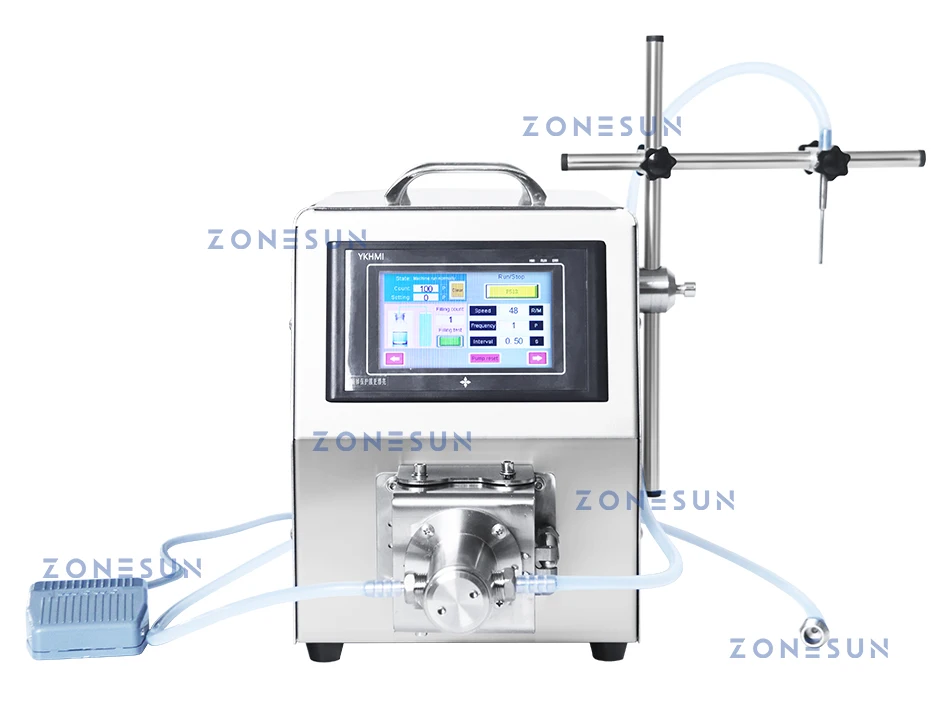 ZONESUN ZS-CPYT1S Máquina de enchimento de líquido de bomba de cerâmica de bico único 