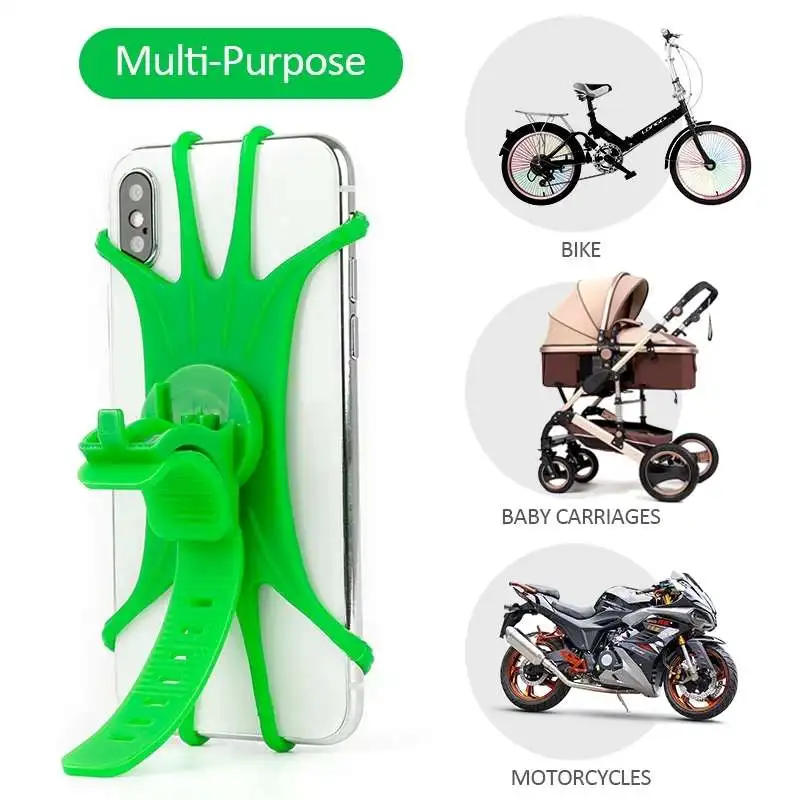 Hot Universal Bicycle Mobile Phone Holder Silicone Motorcycle Bike Handlebar Stand Mount Bracket Mount Phone Holder For iPhone mobile finger holder