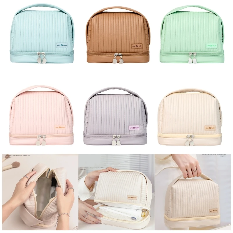 

Wet Dry Separate Travel Makeup Bag Large Opening Makeup Bags Travel Cosmetic Bag Makeup Bag for Women