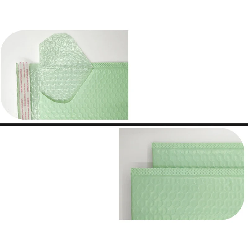 Saco de Bolha Verde Abacate, Embalagem Express Bags, Envelopes Acolchoados Impermeáveis, Suprimentos para Pequenas Empresas, Presente, 50Pcs