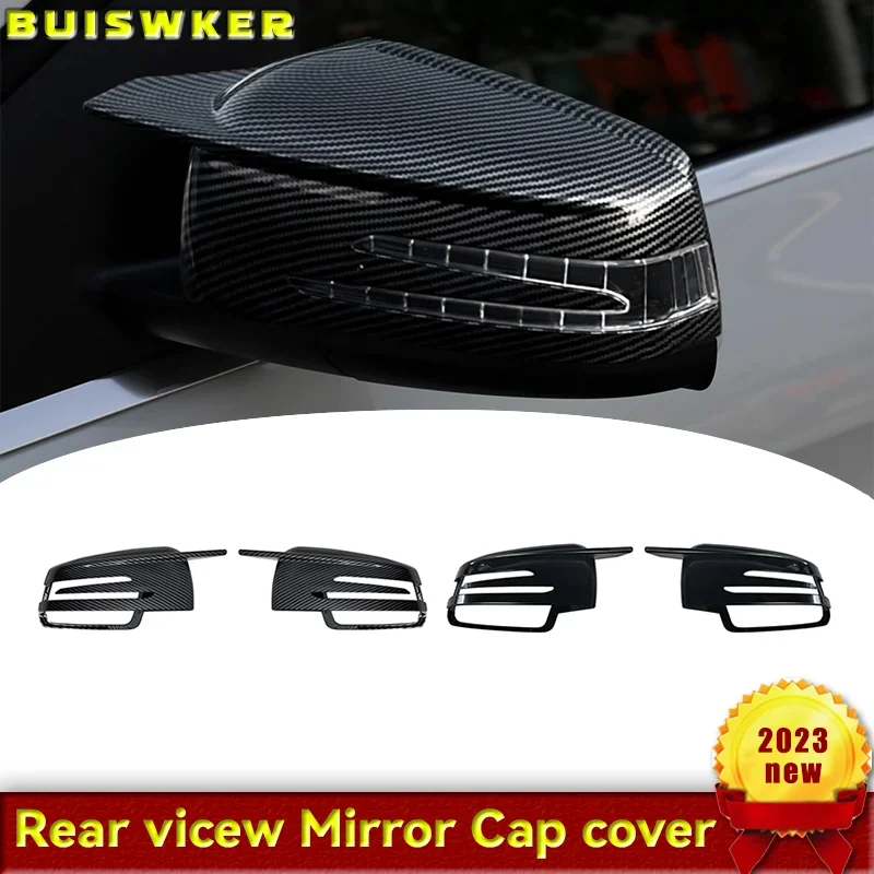 

2pcs Rearview Car Styling Car Side Carbon Fiber Pattern for Mercedes Benz W176 246 204 212 221 C117 X204 X156 Mirror Cover Caps