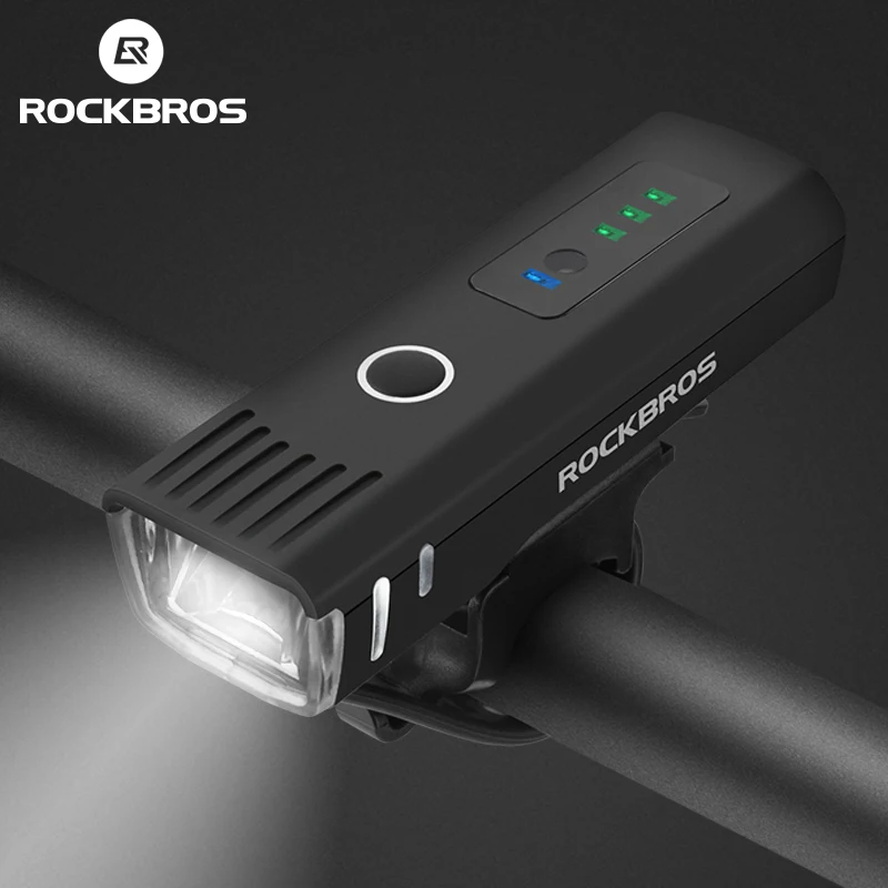 

ROCKBROS Bike Light Waterproof 1500mAh Bicycle Light Smart Flashlight Bike Front Light USB Rechargeable Headlight Cycling Light