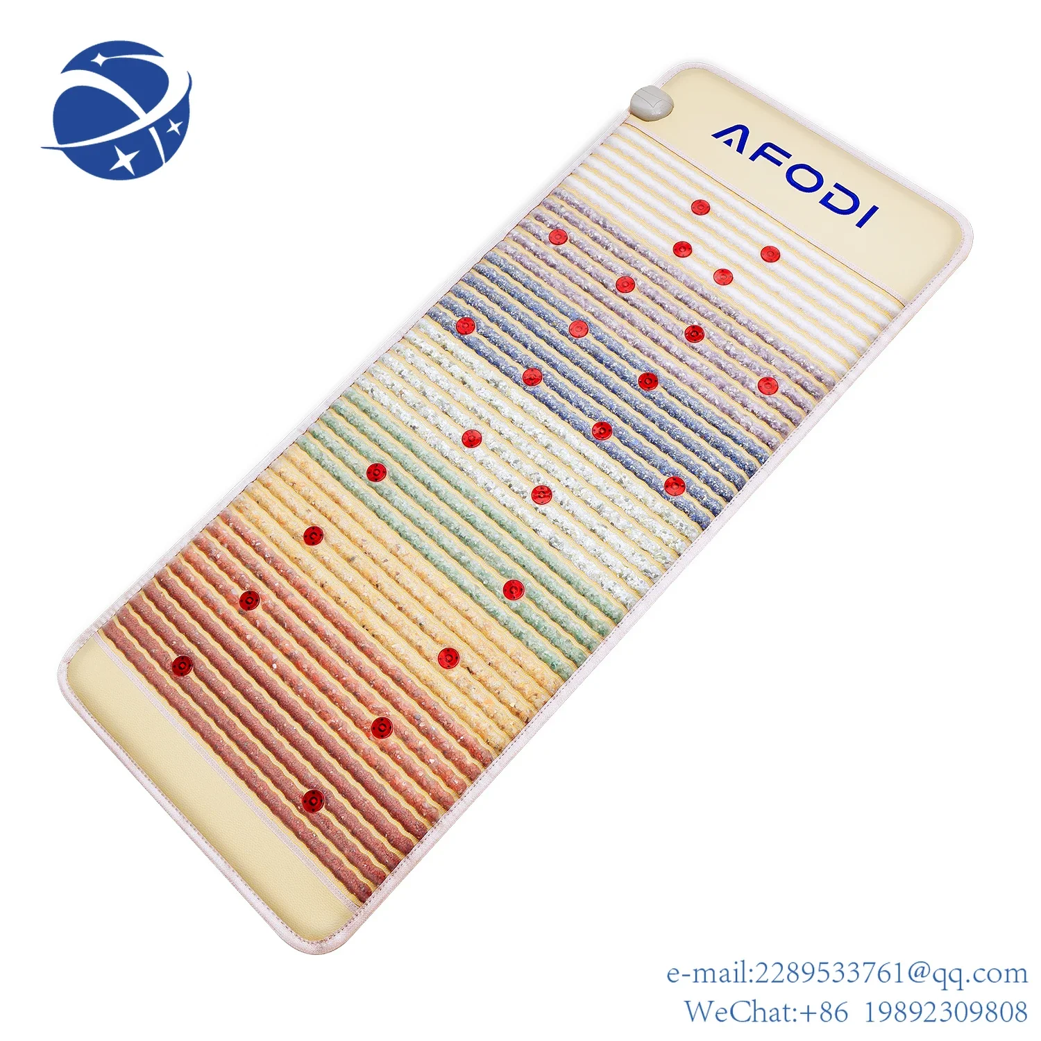 Yyhc Afodi 59In X 23In Chakra Pemf Photon Gemstone Rainbow Relax Tappetino Da Massaggio Tappetino Per Terapia Magnetica Con Riscaldamento Elettrico A 