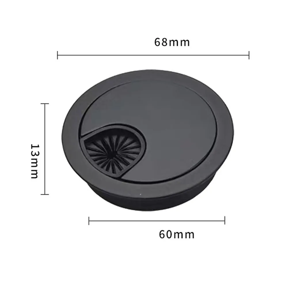 Tidy Your Cables with Ease using our Desk Metal Grommet Table Cable Tidy Wire Hole Cover, Silver Color, 60mm Size