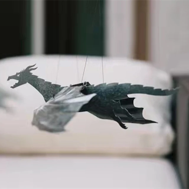 Sárkány Grill Dekoráció Fém 3D Kreatív Parti Kiegészítő A Kerti Otthoni Dekorációhoz - Image 3