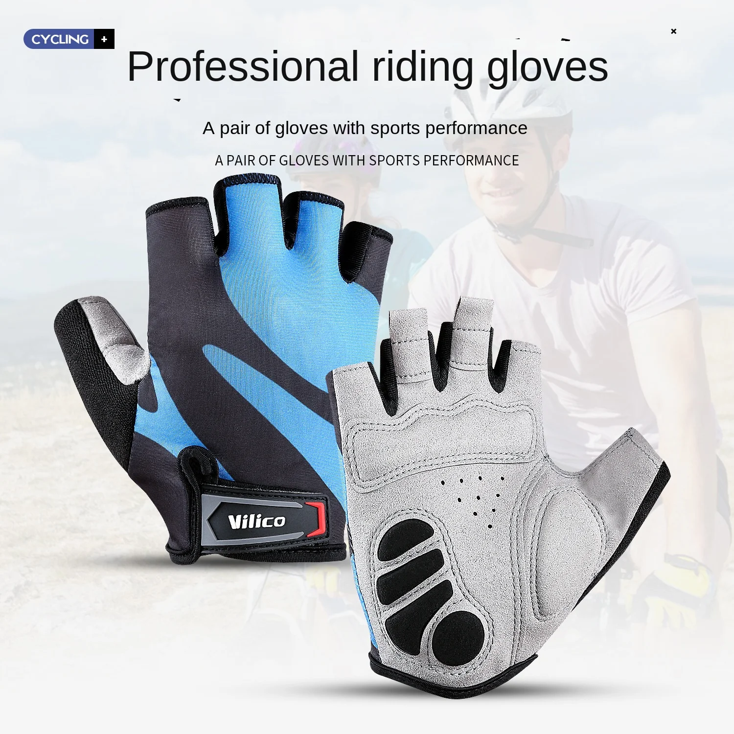 New Outdoor Sports Fitness Training Breathable Non-slip Bicycle Shock Absorbing Riding Half Finger Cycling Gloves Men Women 3