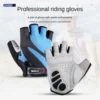 New Outdoor Sports Fitness Training Breathable Non-slip Bicycle Shock Absorbing Riding Half Finger Cycling Gloves Men Women 3