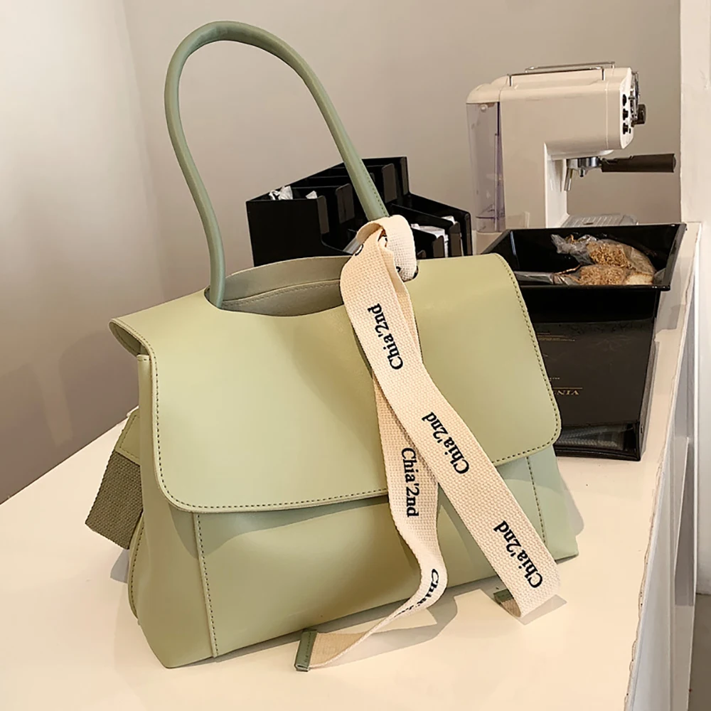 

Women's Shoulder Bags 2023 New Solid Color PU Leather Casual Large Capacity Handbags Fashion Brand Designers Luxury Tote Bags