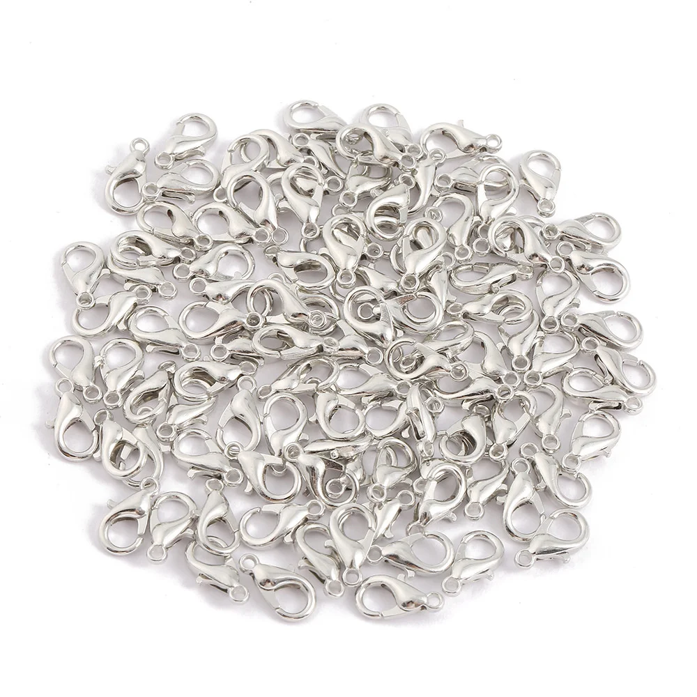 100pcs Gold Metal Lobster Clasps Bracelets Connectors Hooks Buckle Charm  Materials for DIY Jewelry Making Supplies Accessories
