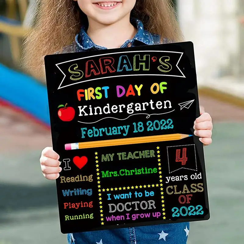 First Day of School Board School Sign Chalkboard Student Message Board Back  to School Supply 