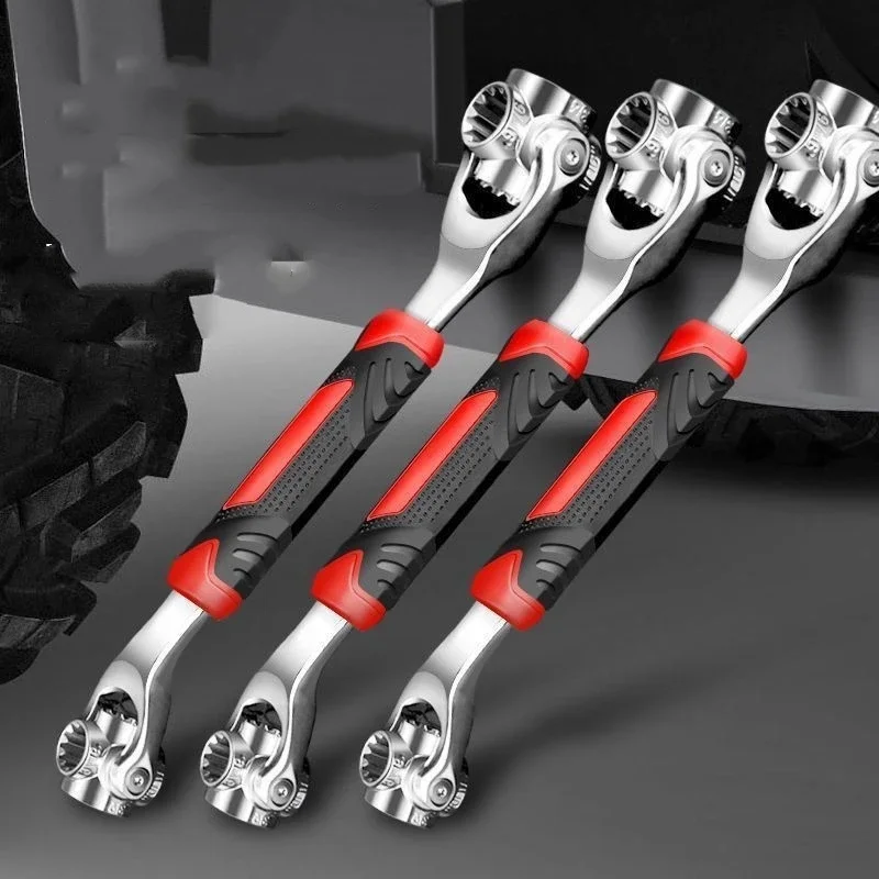 52 In 1 Socket Wrench Rotary Spanner Work with Spline Bolts 360 Degree Rotation Spanner Universal Furniture Car Repair Hand Tool