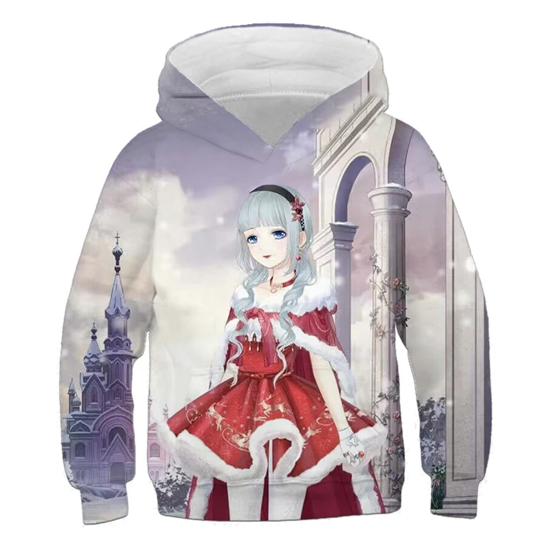 thumbnail image 1 of Sudadera con capucha con estampado de Papá Noel y árbol de Navidad de dibujos animados para niños, divertida, para primavera y otoño, informal, de manga larga, 1 of 5