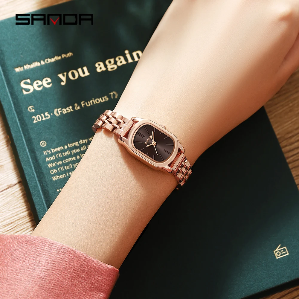 

SANDA Women'S Watches Luxury Brand Waterproof Hand Clock Stainless Steel Bracelet For Women Wrist Timepiece New In Girl Watch