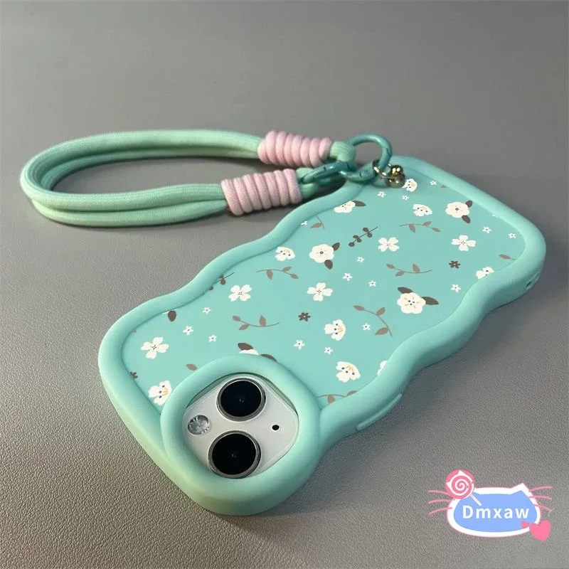 3D Wave Strap Cute Elegant Flower Soft Phone Case Cover