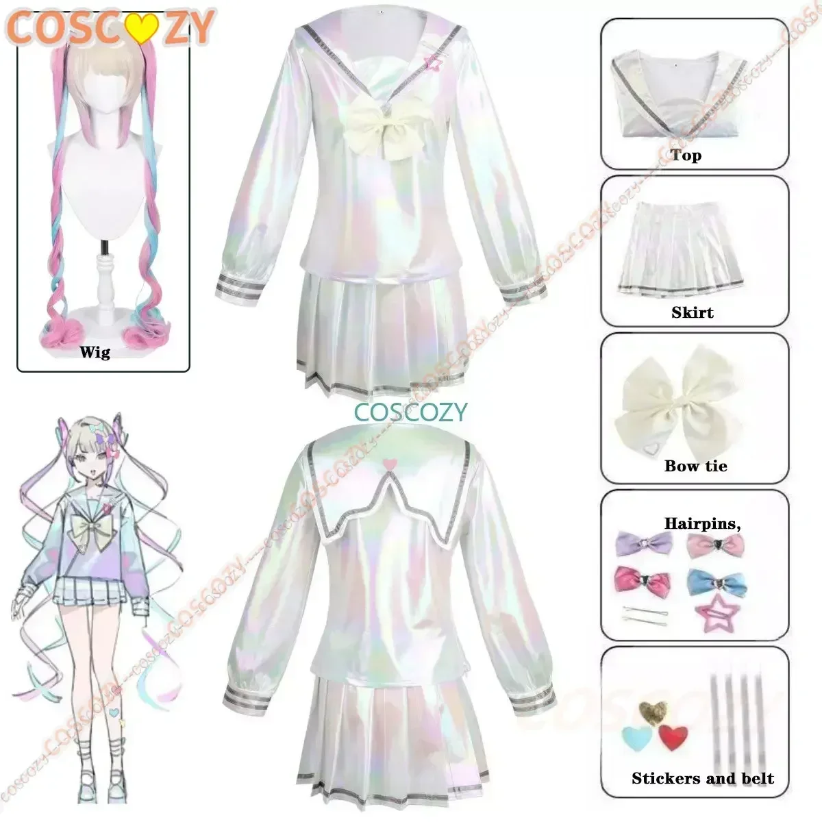 Cosplay Costume Game NEEDY Girl OVERDOSE KAngel Cosplay Costume Lolita JK Sailor Suit