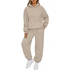 Winter Luxury Oversized Sweatsuit Sweatpants Custom Logo Tracksuit Hoodie and Jogger Set 1
