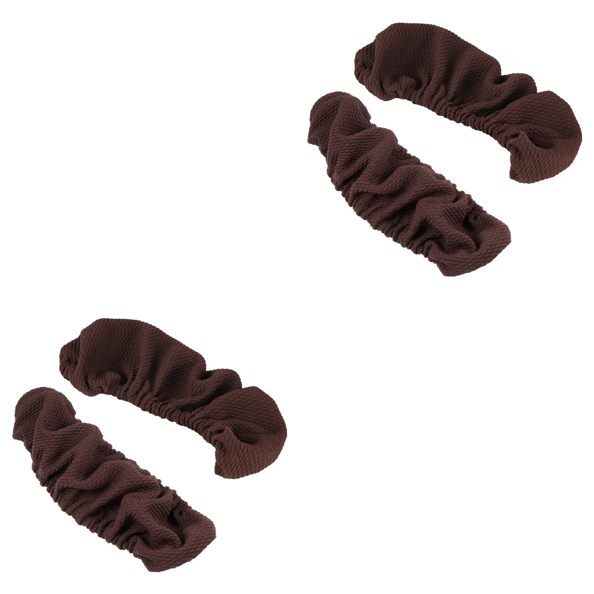 

4 Pcs Office Chair Thickened Elastic Armrest Cover 2pcs (dark Brown) Detachable
