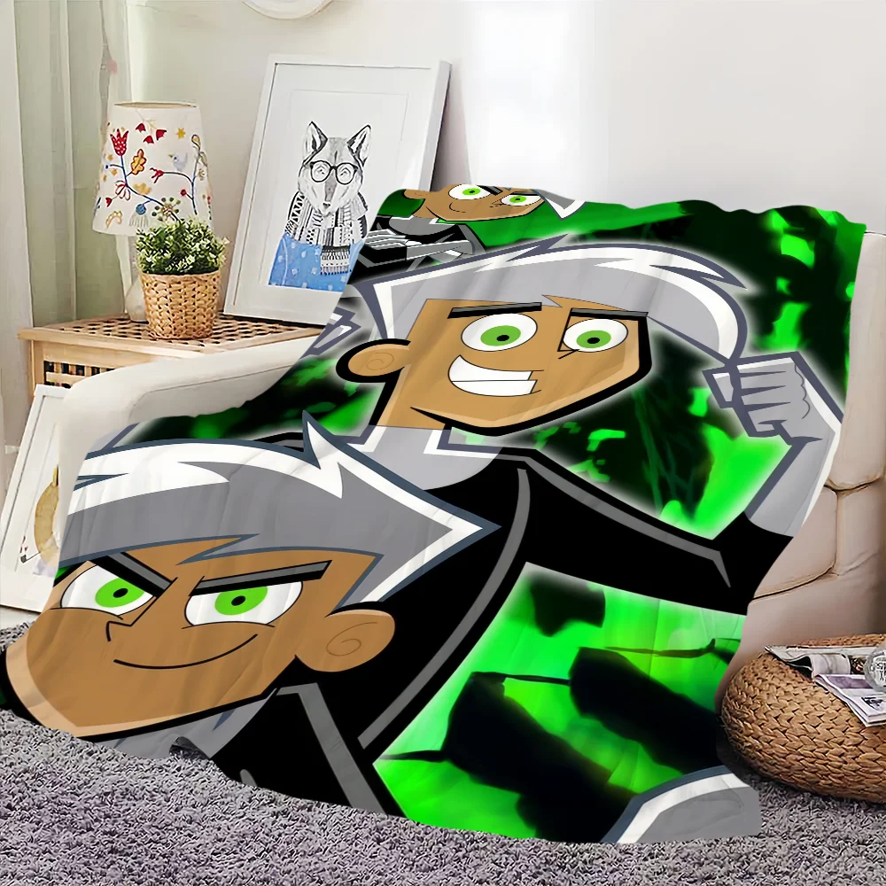 Cartoon D-Danny P-Phantoms Blanket Skin friendly comfort warm soft plush blanket suitable sofa living room office bedroom 6