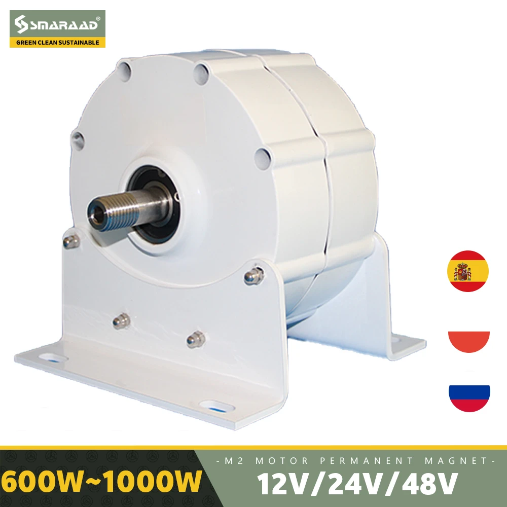 Dynamo Generator 1000w 12v 24v 48v 3 Phase Gearless Permanent Ac Alternators Use For Wind