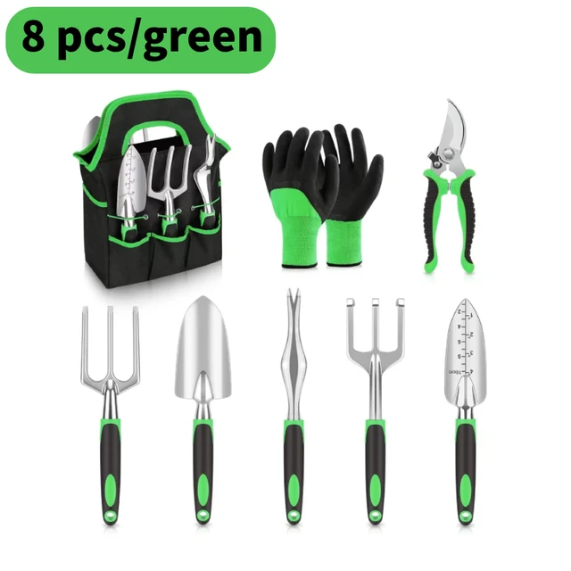 8pcs green tools