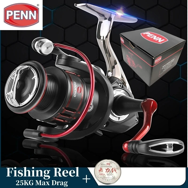 PENN Fishing Clearance Free Rotating Reel 5.2:1, 5+1BB Closed Bearing 25KG Maximum Resistance Gift Fish Wire