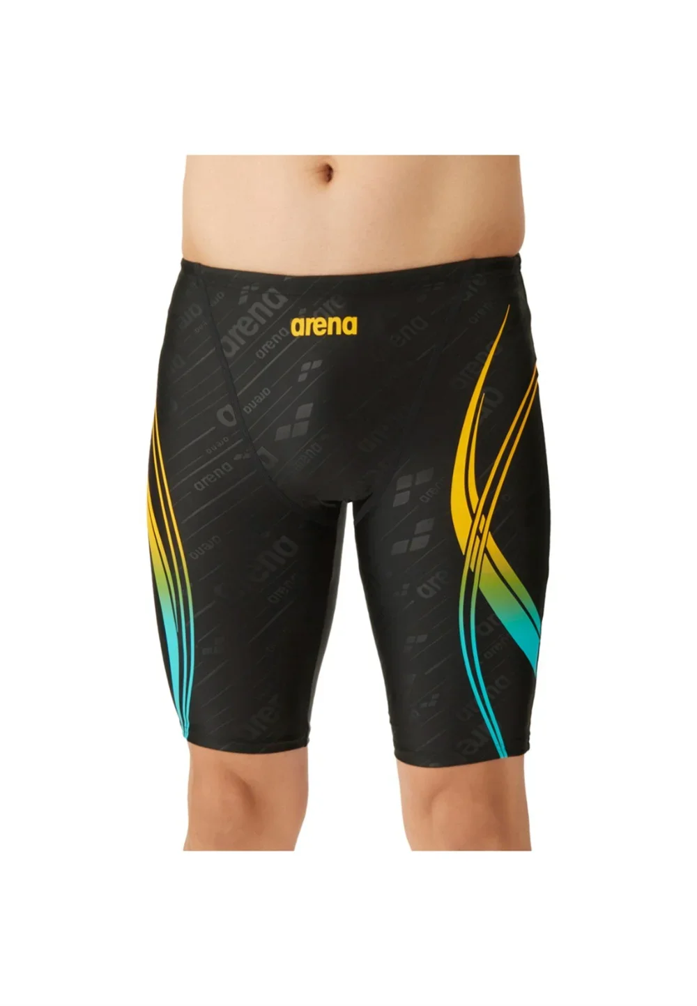 New Men's Swim Jammer Swimsuit Beach Tights Shorts Athletic Training Swimwear Swimming Trunks Bathing Suit Diving Surfing Pants 2