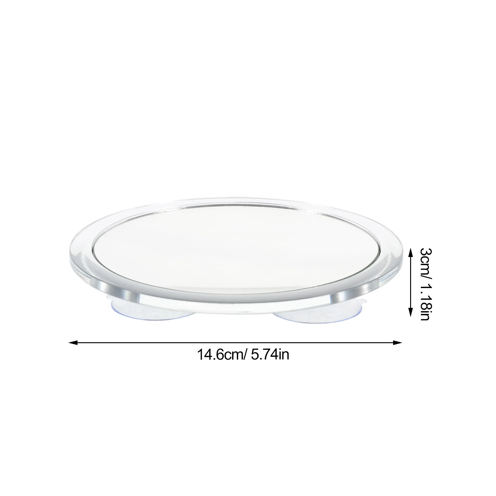 Bathroom Makeup Mirror Magnifying for Magnification with Suction Cup Sucker Glass Wall Travel 3