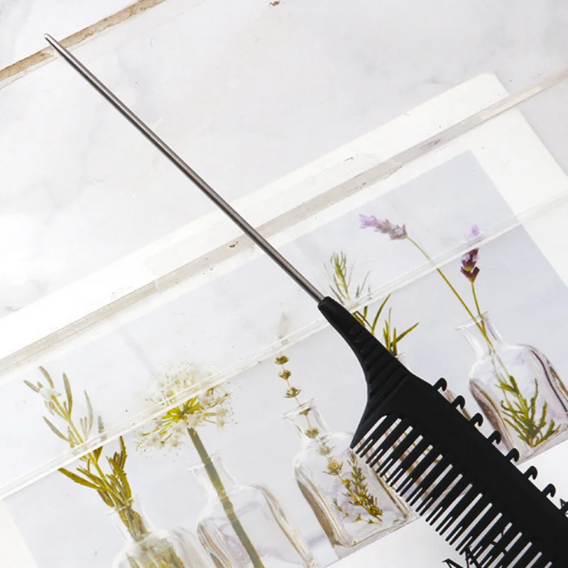 플라스틱 뾰족한 꼬리 미용 빗, 헤어 살롱 전문 염색 빗, 고온 정전기 방지 헤어 커팅 빗