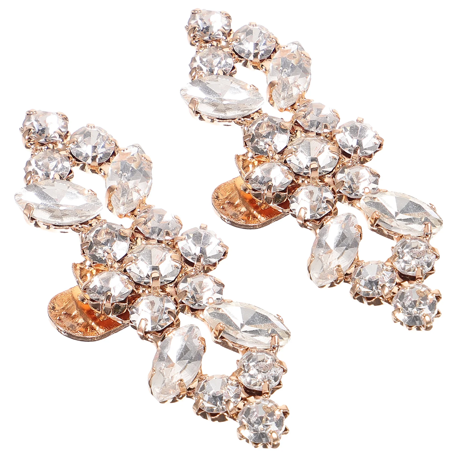 

2 Pcs Shoe Charms Wedding Decorations Fashion Rhinestone Buckle Clips Accessories Crystal Bridal Bling Decorative